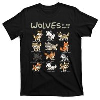 Chibi Wolf Wolves Animals Of The World Wolf Lover T-Shirt