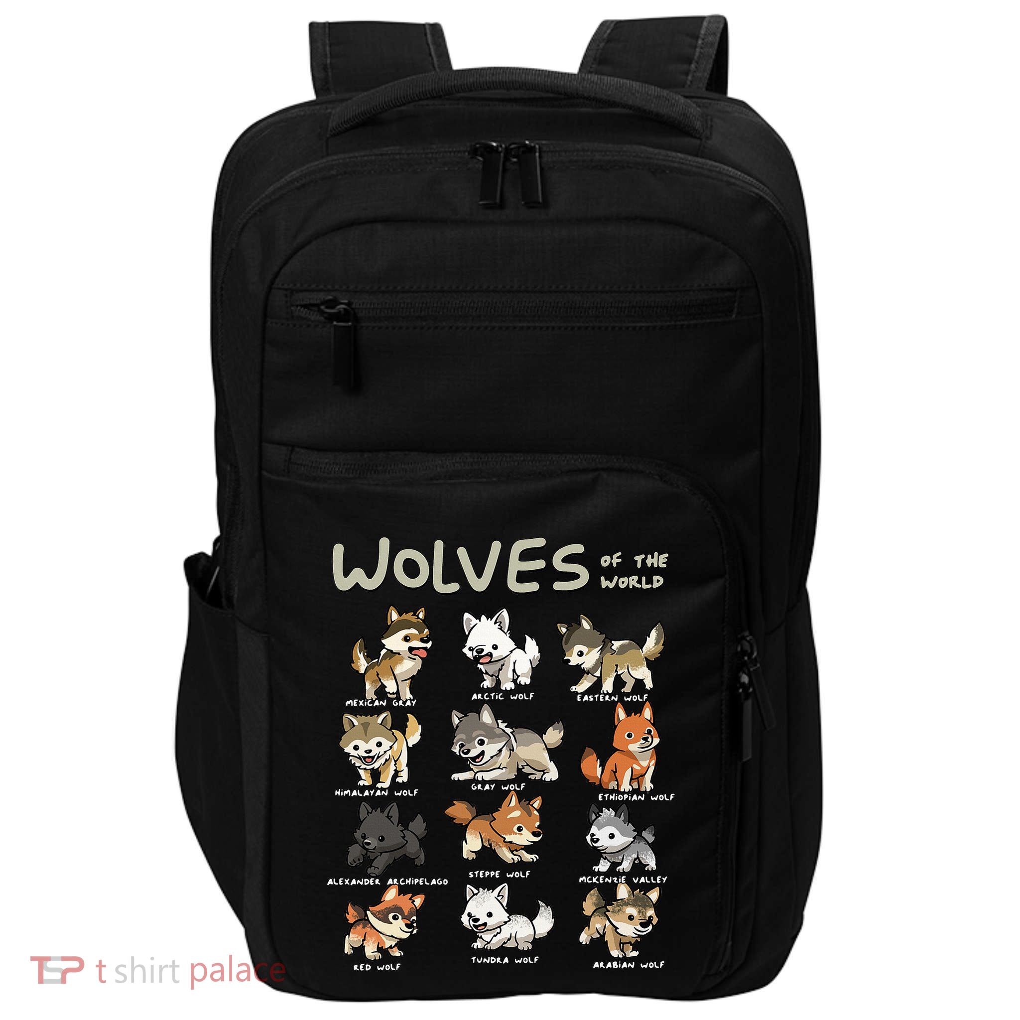 Chibi Wolf Wolves Animals Of The World Wolf Lover Impact Tech Backpack