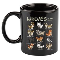 Chibi Wolf Wolves Animals Of The World Wolf Lover 11oz C Handle Ceramic Mug