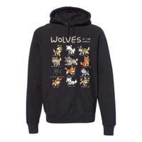 Chibi Wolf Wolves Animals Of The World Wolf Lover Premium Hoodie