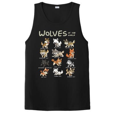 Chibi Wolf Wolves Animals Of The World Wolf Lover PosiCharge Competitor Tank