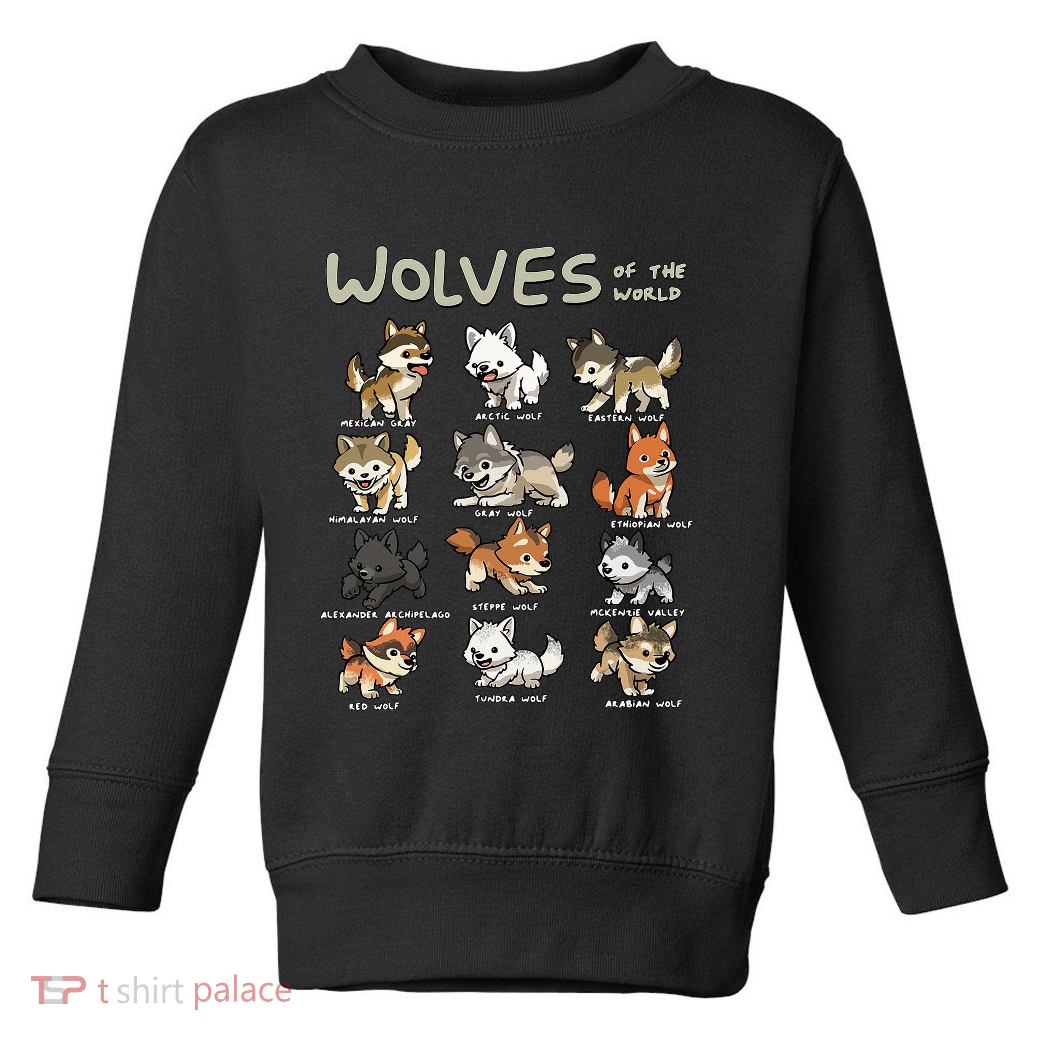 Chibi Wolf Wolves Animals Of The World Wolf Lover Toddler Sweatshirt