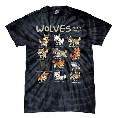 Chibi Wolf Wolves Animals Of The World Wolf Lover Tie-Dye T-Shirt