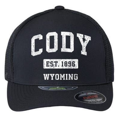 Cody Wyoming Wy Vintage Sports Established Design Flexfit Unipanel Trucker Cap