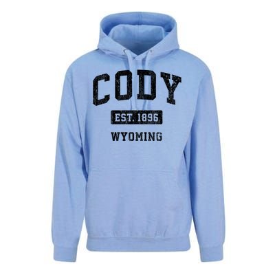 Cody Wyoming Wy Vintage Sports Established Design Unisex Surf Hoodie