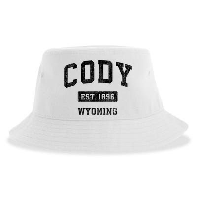 Cody Wyoming Wy Vintage Sports Established Design Sustainable Bucket Hat