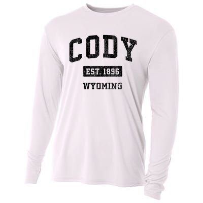 Cody Wyoming Wy Vintage Sports Established Design Cooling Performance Long Sleeve Crew