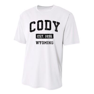 Cody Wyoming Wy Vintage Sports Established Design Performance Sprint T-Shirt