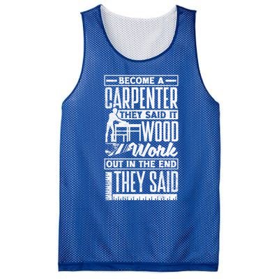 Carpentry Woodworker Woodworking Become A Carpenter Cute Gift Mesh Reversible Basketball Jersey Tank