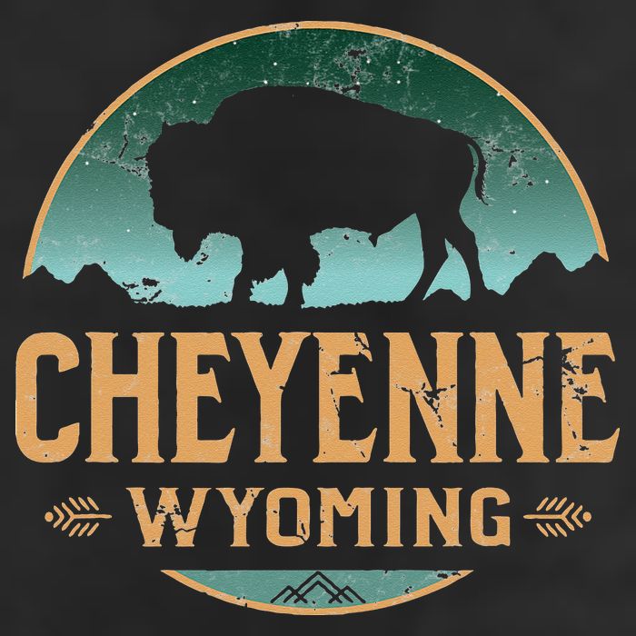 Cheyenne Wyoming WY Buffalo Bison Cool Comfort Performance Bucket Hat