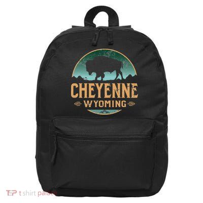 Cheyenne Wyoming WY Buffalo Bison 16 in Basic Backpack