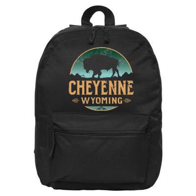 Cheyenne Wyoming WY Buffalo Bison 16 in Basic Backpack