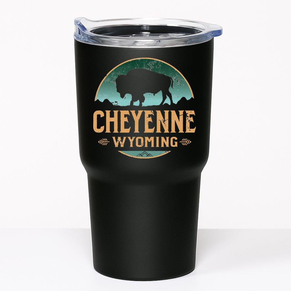 Cheyenne Wyoming WY Buffalo Bison Tumbler