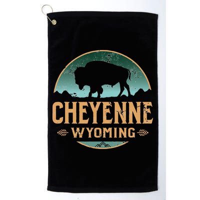 Cheyenne Wyoming WY Buffalo Bison Golf Towel