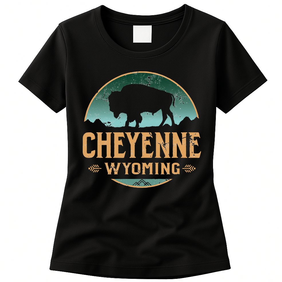 Cheyenne Wyoming WY Buffalo Bison Womens T-Shirt