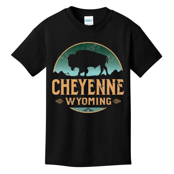 Cheyenne Wyoming WY Buffalo Bison Kids T-Shirt