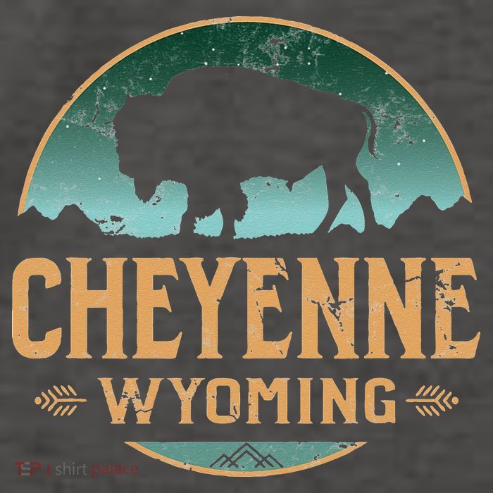 Cheyenne Wyoming WY Buffalo Bison Vector Backpack