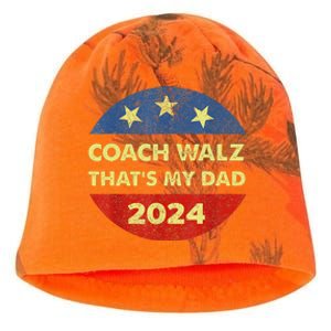 Coach Walz Waltz ThatS My Dad Harris Walz Waltz Election Kati - Camo Knit Beanie