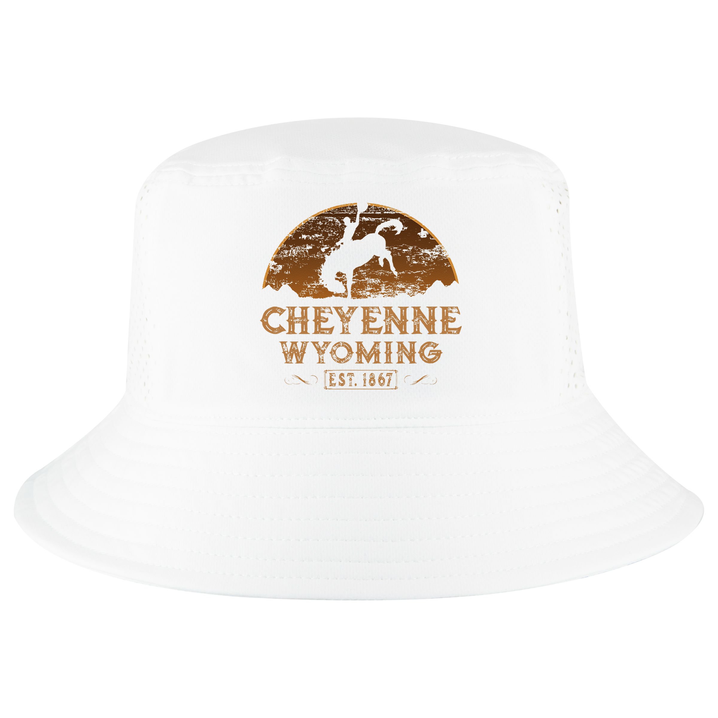 Cheyenne Wyoming WY Rodeo Cowboy Cool Comfort Performance Bucket Hat
