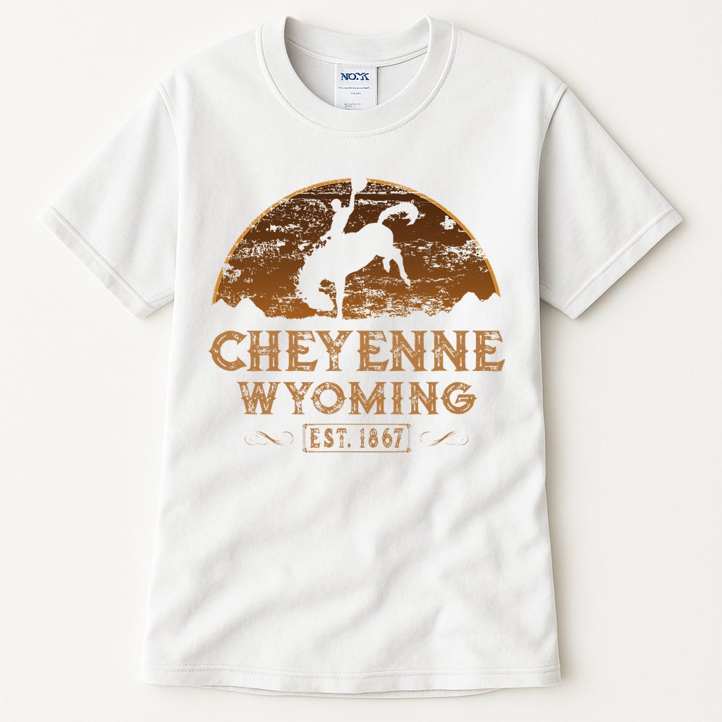 Cheyenne Wyoming WY Rodeo Cowboy Tall T-Shirt