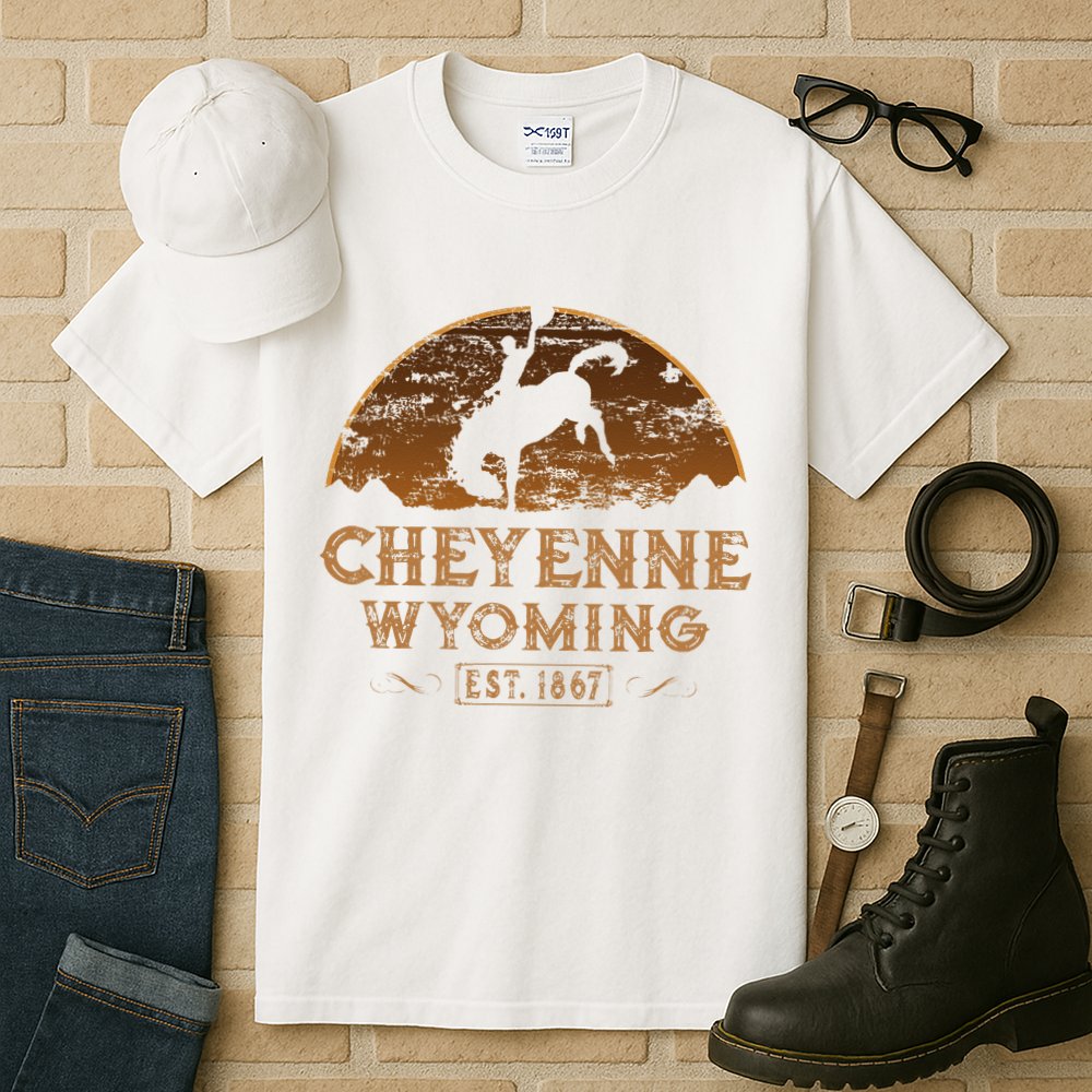 Cheyenne Wyoming WY Rodeo Cowboy Tall T-Shirt