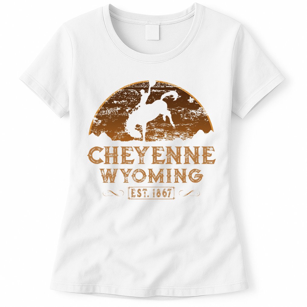 Cheyenne Wyoming WY Rodeo Cowboy Womens T-Shirt