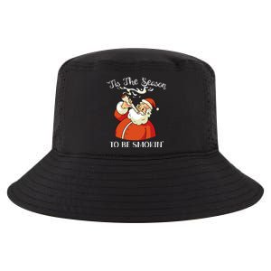 Christmas Weed With Santa Claus Smoking A Joint Funny Xmas Cool Comfort Performance Bucket Hat