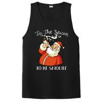 Christmas Weed With Santa Claus Smoking A Joint Funny Xmas PosiCharge Competitor Tank