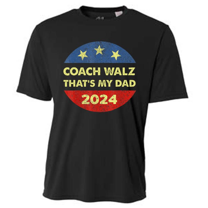 Coach Walz Waltz ThatS My Dad Harris Walz Waltz Election Cooling Performance Crew T-Shirt