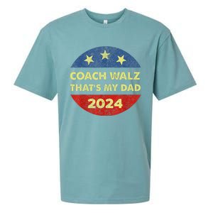 Coach Walz Waltz ThatS My Dad Harris Walz Waltz Election Sueded Cloud Jersey T-Shirt