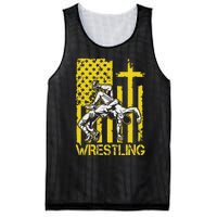 Christian Wrestling Wrestler American Usa Flag God Jesus Mesh Reversible Basketball Jersey Tank