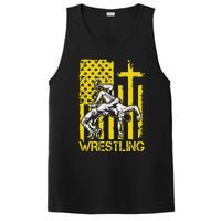 Christian Wrestling Wrestler American Usa Flag God Jesus PosiCharge Competitor Tank