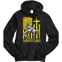 Christian Wrestling Wrestler American Usa Flag God Jesus Tie Dye Hoodie