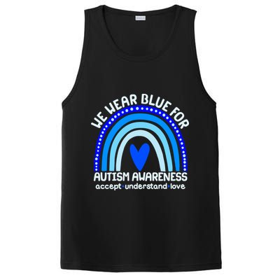 Cute We Wear Blue For Autism Awareness Accept Understand Love PosiCharge Competitor Tank