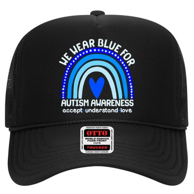 Cute We Wear Blue For Autism Awareness Accept Understand Love Trucker Hat