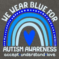 Cute We Wear Blue For Autism Awareness Accept Understand Love Cotton Canvas Backpack