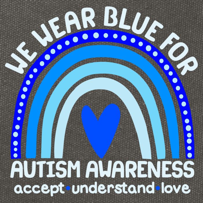 Cute We Wear Blue For Autism Awareness Accept Understand Love Cotton Canvas Backpack