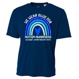 Cute We Wear Blue For Autism Awareness Accept Understand Love Cooling Performance Crew T-Shirt