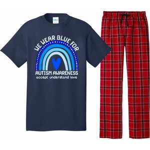 Cute We Wear Blue For Autism Awareness Accept Understand Love Pajama Set