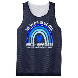 Cute We Wear Blue For Autism Awareness Accept Understand Love Mesh Reversible Basketball Jersey Tank