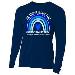 Cute We Wear Blue For Autism Awareness Accept Understand Love Cooling Performance Long Sleeve Crew