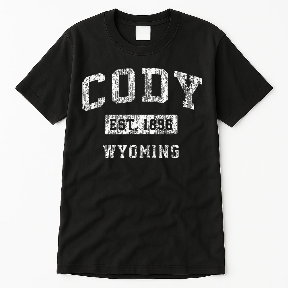 Cody Wyoming Wy Vintage Established Sports Tall T-Shirt