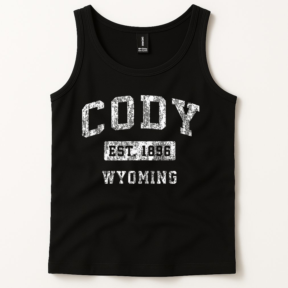 Cody Wyoming Wy Vintage Established Sports Tank Top