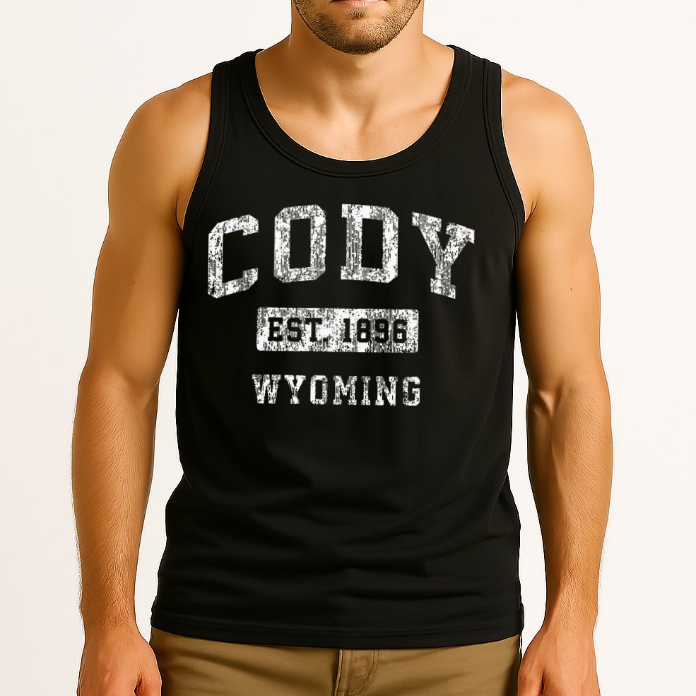 Cody Wyoming Wy Vintage Established Sports Tank Top