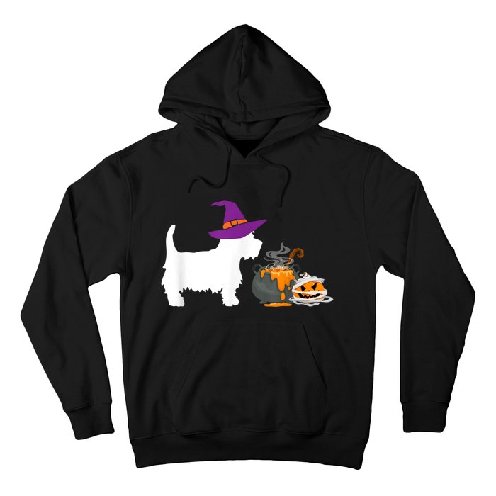 Cute Westie Wizard Hat Halloween Funny Dog Owner Costume Hoodie