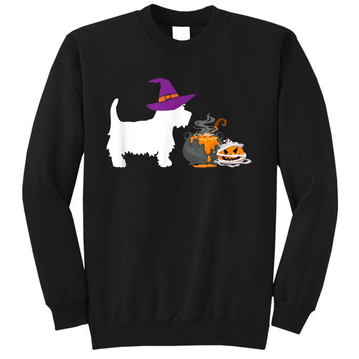 Cute Westie Wizard Hat Halloween Funny Dog Owner Costume Sweatshirt