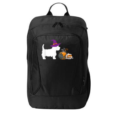 Cute Westie Wizard Hat Halloween Funny Dog Owner Costume City Backpack