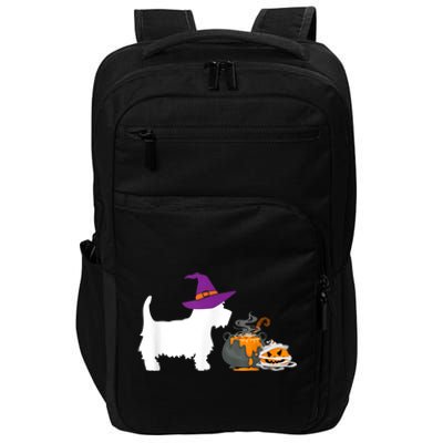 Cute Westie Wizard Hat Halloween Funny Dog Owner Costume Impact Tech Backpack