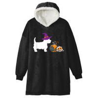 Cute Westie Wizard Hat Halloween Funny Dog Owner Costume Hooded Wearable Blanket