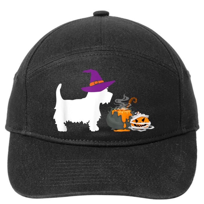 Cute Westie Wizard Hat Halloween Funny Dog Owner Costume 7-Panel Snapback Hat